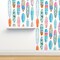Surfing Surfboard Watercolor Tropical Summer Surf Beach Custom Removable Wallpaper by Spoonflower Peel & Stick Wallpaper 2FT Wide